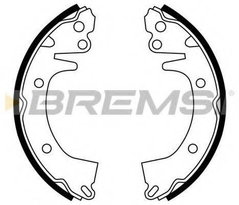 BREMSI 1236 Комплект гальмівних колодок