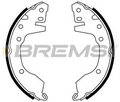 BREMSI GF0820 Комплект гальмівних колодок