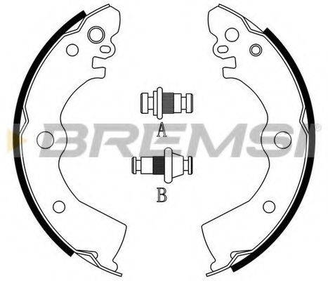 BREMSI GF0851 Комплект гальмівних колодок