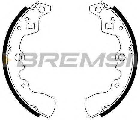 BREMSI 2901 Комплект гальмівних колодок