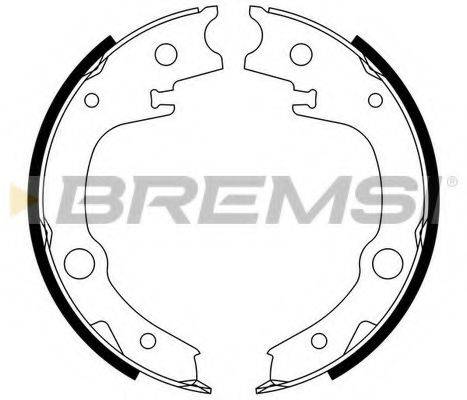 BREMSI GF0966 Комплект гальмівних колодок, стоянкова гальмівна система