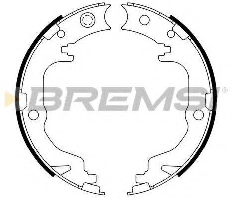 BREMSI 1555 Комплект гальмівних колодок, стоянкова гальмівна система