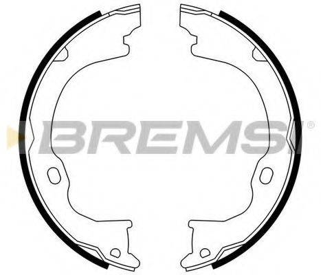 BREMSI 1557 Комплект гальмівних колодок, стоянкова гальмівна система