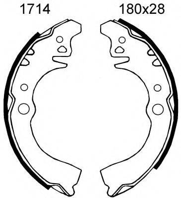 BSF 01714 Комплект гальмівних колодок