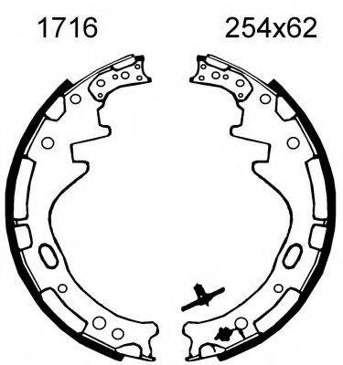 BSF 1716 Комплект гальмівних колодок