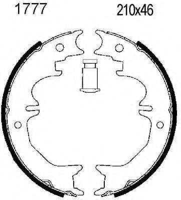 BSF 1777 Комплект гальмівних колодок, стоянкова гальмівна система