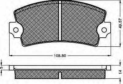 BSF 10119 Комплект гальмівних колодок, дискове гальмо