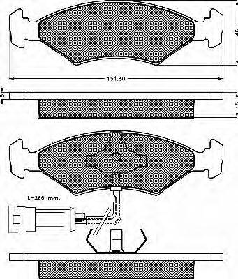BSF 10272 Комплект гальмівних колодок, дискове гальмо