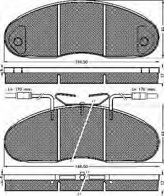 BSF 10297 Комплект гальмівних колодок, дискове гальмо