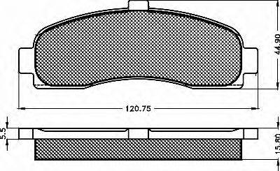 BSF 10364 Комплект гальмівних колодок, дискове гальмо