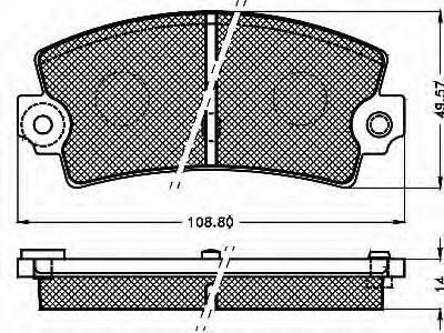BSF 10439 Комплект гальмівних колодок, дискове гальмо