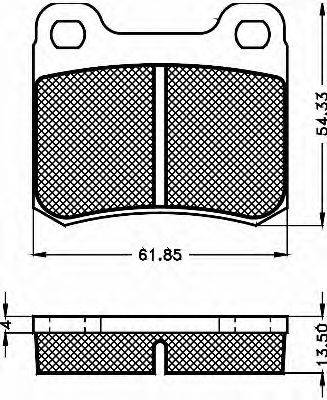 BSF 10461 Комплект гальмівних колодок, дискове гальмо