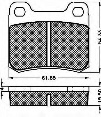 BSF 10462 Комплект гальмівних колодок, дискове гальмо