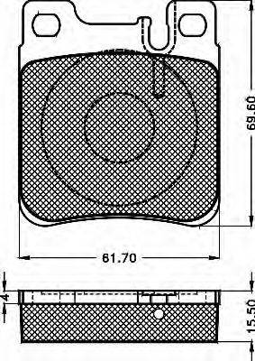 BSF 10506 Комплект гальмівних колодок, дискове гальмо