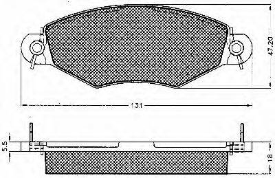 BSF 10546 Комплект гальмівних колодок, дискове гальмо