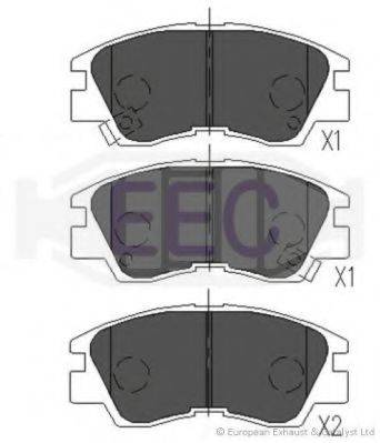EEC BRP0717 Комплект гальмівних колодок, дискове гальмо