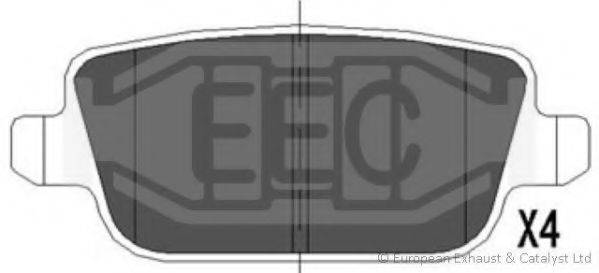 EEC BRP1532 Комплект гальмівних колодок, дискове гальмо