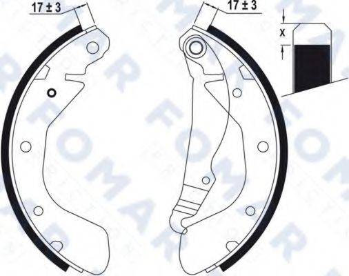 FOMAR FRICTION FO0635 Комплект гальмівних колодок