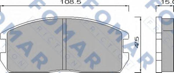 FOMAR FRICTION FO439581 Комплект гальмівних колодок, дискове гальмо