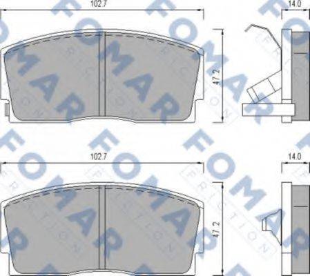 FOMAR FRICTION FO447281 Комплект гальмівних колодок, дискове гальмо