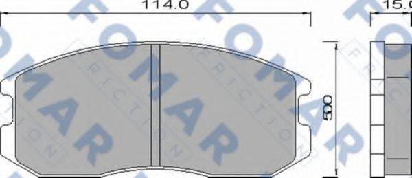 FOMAR FRICTION FO460181 Комплект гальмівних колодок, дискове гальмо
