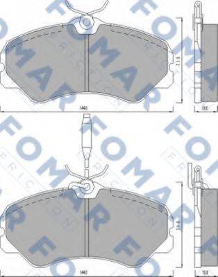 FOMAR FRICTION FO467481 Комплект гальмівних колодок, дискове гальмо