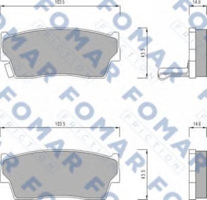 FOMAR FRICTION FO623781 Комплект гальмівних колодок, дискове гальмо