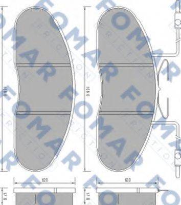 FOMAR FRICTION FO664281 Комплект гальмівних колодок, дискове гальмо