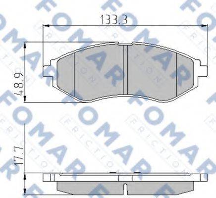 FOMAR FRICTION FO923181 Комплект гальмівних колодок, дискове гальмо