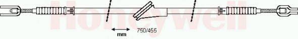 BENDIX 432166B Трос, стоянкова гальмівна система