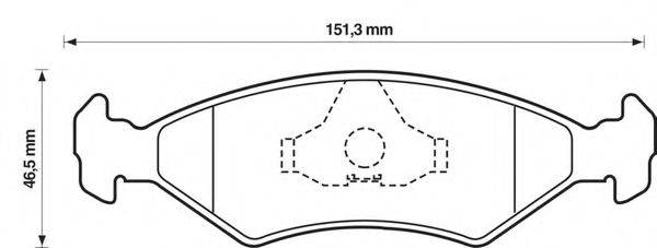 BENDIX 571536B Комплект гальмівних колодок, дискове гальмо