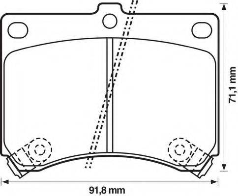 BENDIX 572146B Комплект гальмівних колодок, дискове гальмо