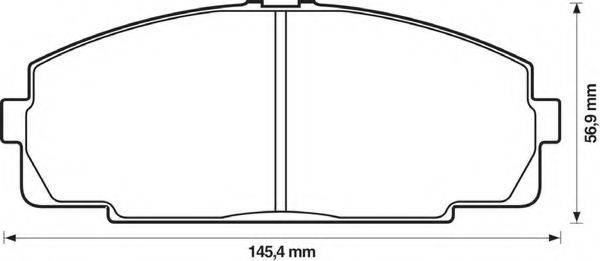 BENDIX 572367B Комплект гальмівних колодок, дискове гальмо