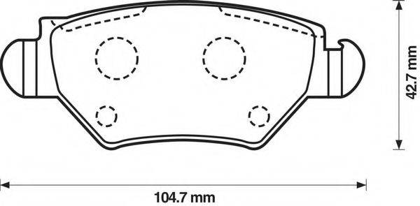 BENDIX 573010B Комплект гальмівних колодок, дискове гальмо