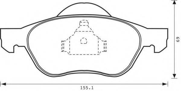 BENDIX 573017B Комплект гальмівних колодок, дискове гальмо