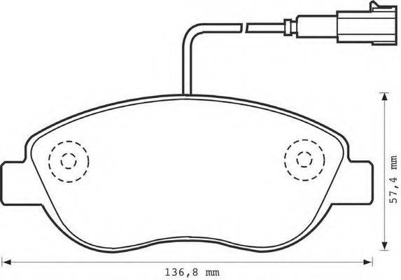 BENDIX 573075X Комплект гальмівних колодок, дискове гальмо