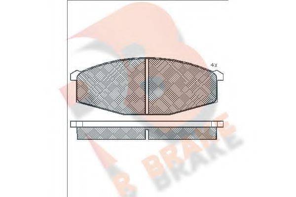 R BRAKE 20863 Комплект гальмівних колодок, дискове гальмо