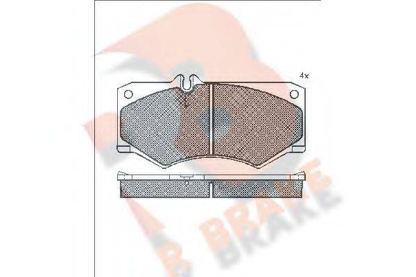 R BRAKE RB0405 Комплект гальмівних колодок, дискове гальмо
