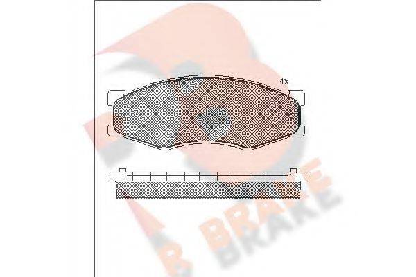 R BRAKE RB0526087 Комплект гальмівних колодок, дискове гальмо
