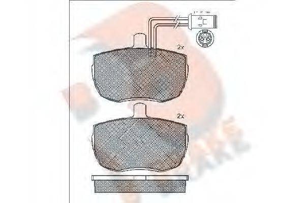 R BRAKE 20653 Комплект гальмівних колодок, дискове гальмо
