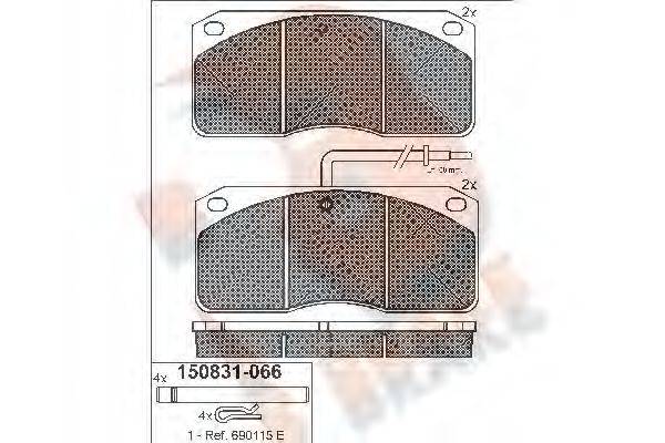 R BRAKE 29039 Комплект гальмівних колодок, дискове гальмо