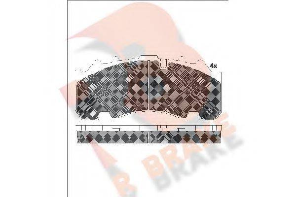 R BRAKE 29307 Комплект гальмівних колодок, дискове гальмо