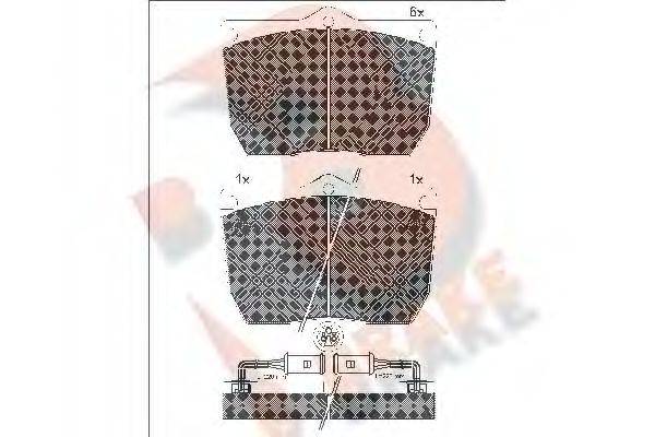 R BRAKE 29018 Комплект гальмівних колодок, дискове гальмо