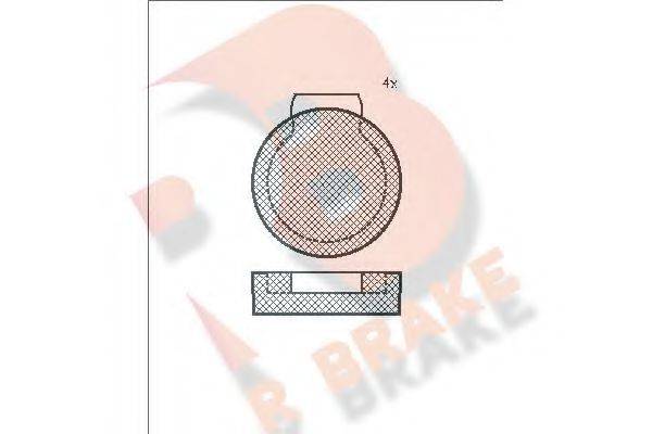 R BRAKE 20307 Комплект гальмівних колодок, дискове гальмо