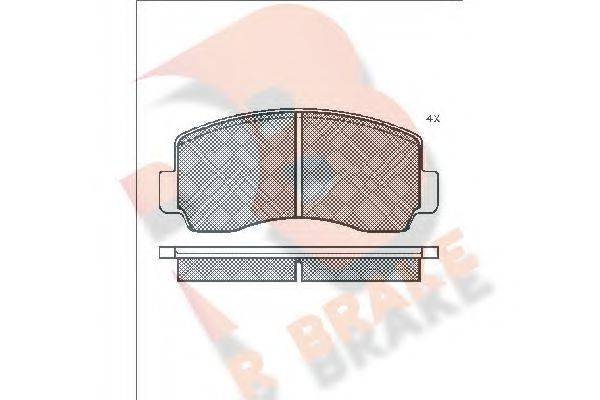 R BRAKE RB0207 Комплект гальмівних колодок, дискове гальмо