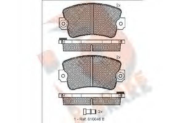 R BRAKE RB0257 Комплект гальмівних колодок, дискове гальмо