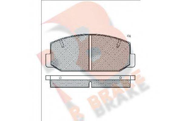 R BRAKE 20599 Комплект гальмівних колодок, дискове гальмо