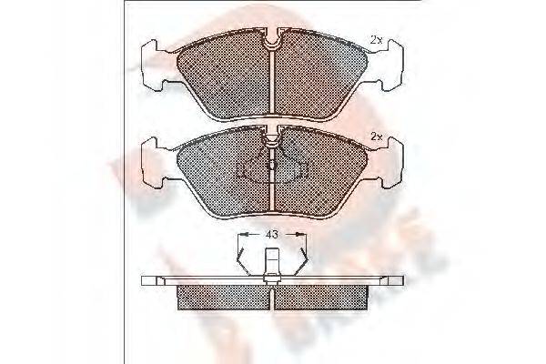 R BRAKE 20659 Комплект гальмівних колодок, дискове гальмо