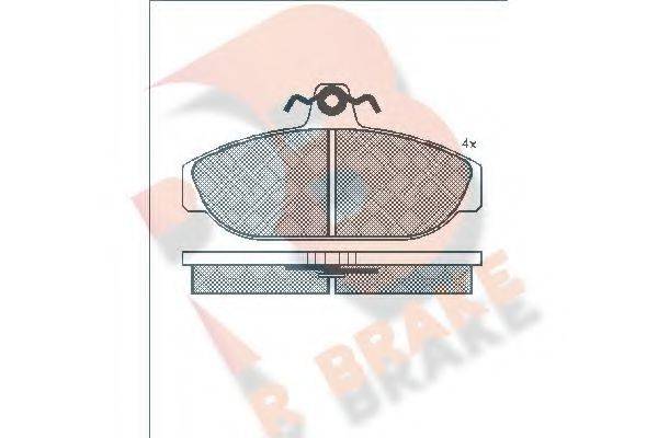 R BRAKE RB0464 Комплект гальмівних колодок, дискове гальмо