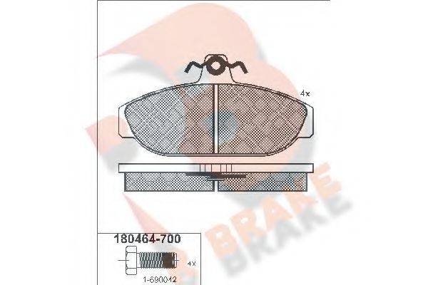 R BRAKE RB0464700 Комплект гальмівних колодок, дискове гальмо